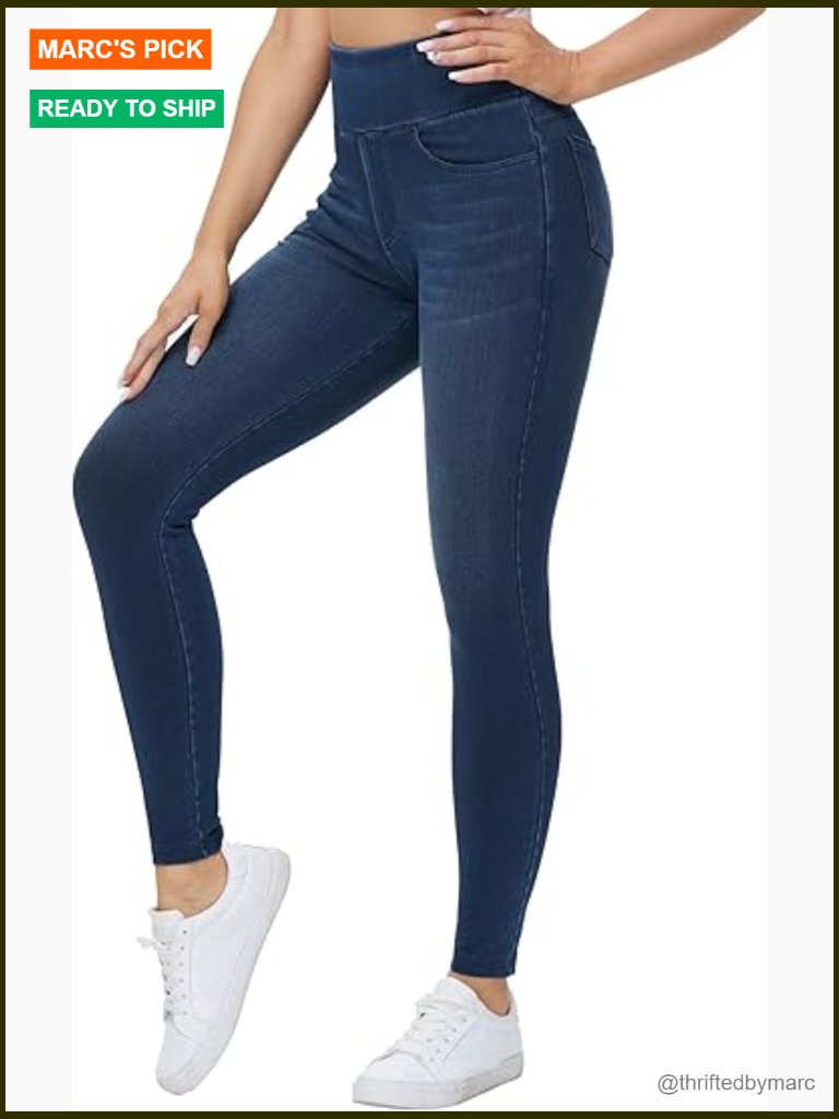 Women's High Waisted Jeggings Pants Stretchy Tummy Control Skinny Jean Legging